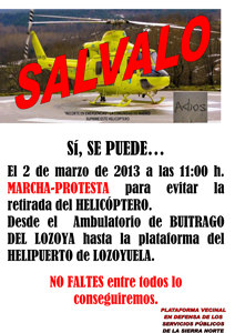 SALVAR EL HELICOPTERO DE LOZOYUELA